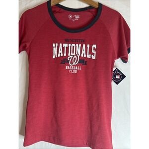 MLB Women's Washington Nationals‎ Short Sleeve Red Shirt Size XS NWT